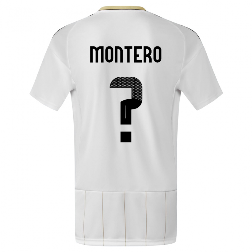 Dzieci Kostaryka Claudio Montero #0 Biały Wyjazdowa Koszulka 24-26 Koszulki Klubowe