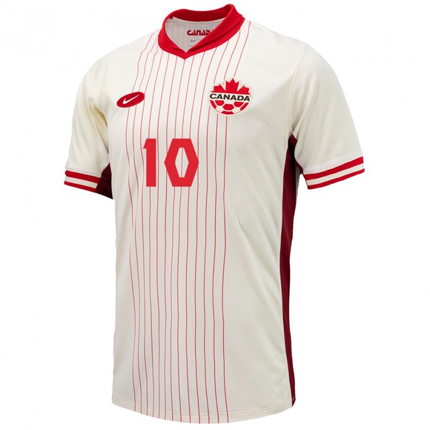 Dzieci Kanada Philip Igbinobaro #10 Biały Wyjazdowa Koszulka 24-26 Koszulki Klubowe
