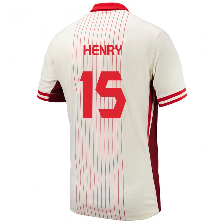 Dzieci Kanada Doneil Henry #15 Biały Wyjazdowa Koszulka 24-26 Koszulki Klubowe
