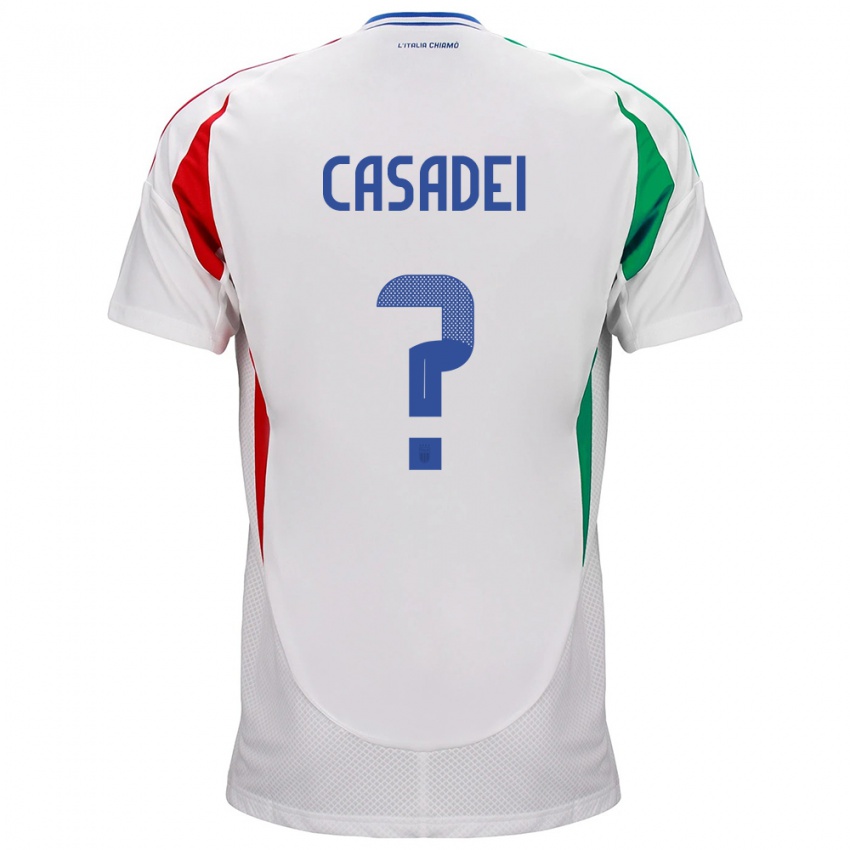 Dzieci Włochy Cesare Casadei #0 Biały Wyjazdowa Koszulka 24-26 Koszulki Klubowe