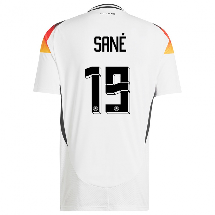 Męski Niemcy Leroy Sane #19 Biały Domowa Koszulka 24-26 Koszulki Klubowe