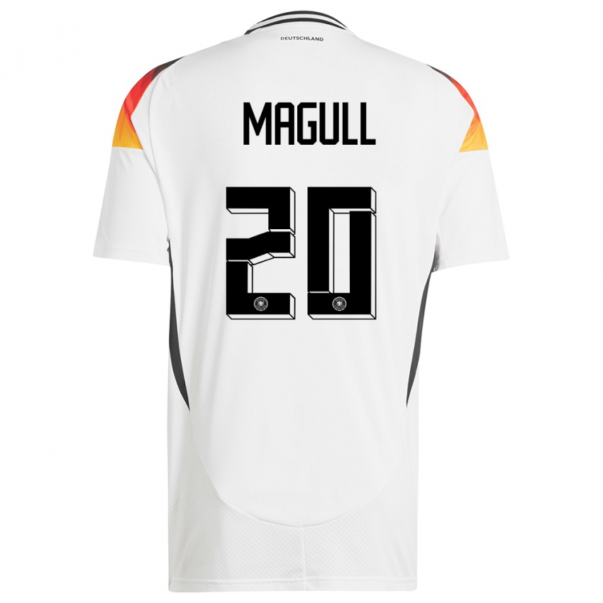 Męski Niemcy Lina Magull #20 Biały Domowa Koszulka 24-26 Koszulki Klubowe