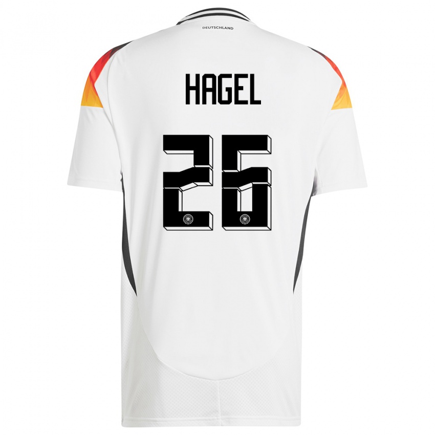 Męski Niemcy Chantal Hagel #26 Biały Domowa Koszulka 24-26 Koszulki Klubowe
