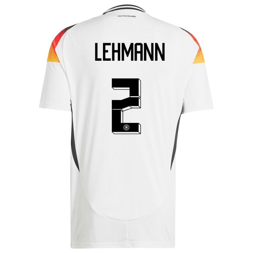 Męski Niemcy Paul Lehmann #2 Biały Domowa Koszulka 24-26 Koszulki Klubowe