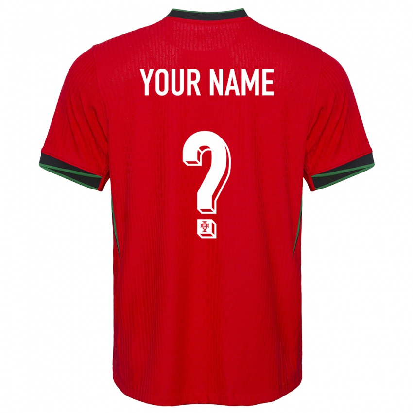 Męski Portugalia Twoje Imię #0 Czerwony Domowa Koszulka 24-26 Koszulki Klubowe