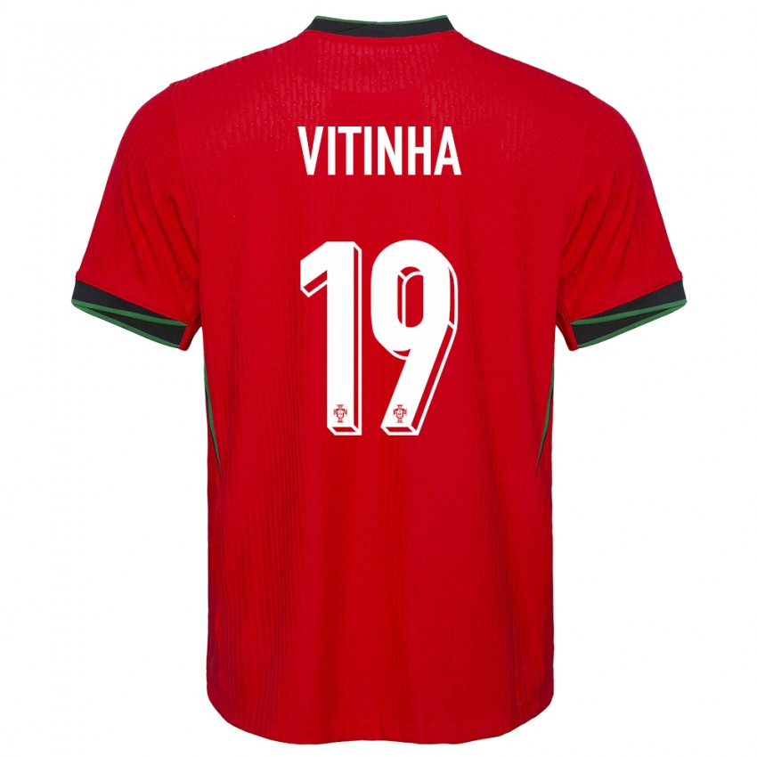 Męski Portugalia Vitinha #19 Czerwony Domowa Koszulka 24-26 Koszulki Klubowe