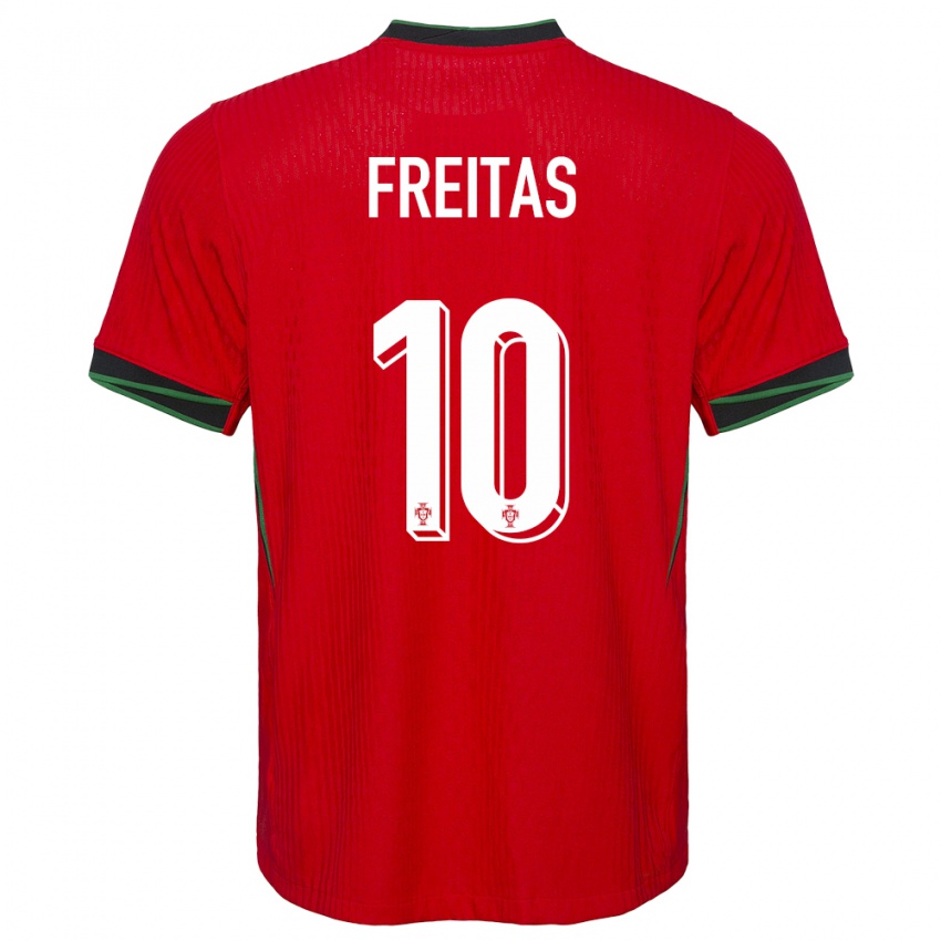 Męski Portugalia Tiago Freitas #10 Czerwony Domowa Koszulka 24-26 Koszulki Klubowe
