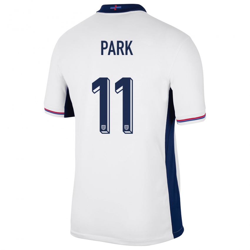 Męski Anglia Jess Park #11 Biały Domowa Koszulka 24-26 Koszulki Klubowe