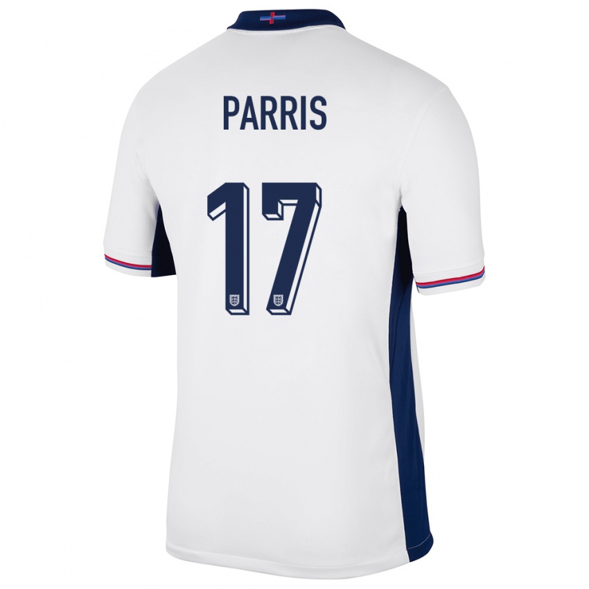 Męski Anglia Nikita Parris #17 Biały Domowa Koszulka 24-26 Koszulki Klubowe