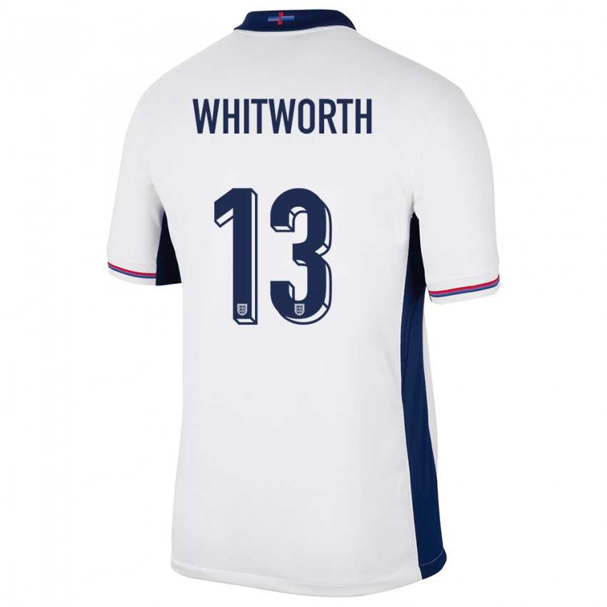 Męski Anglia Joseph Whitworth #13 Biały Domowa Koszulka 24-26 Koszulki Klubowe