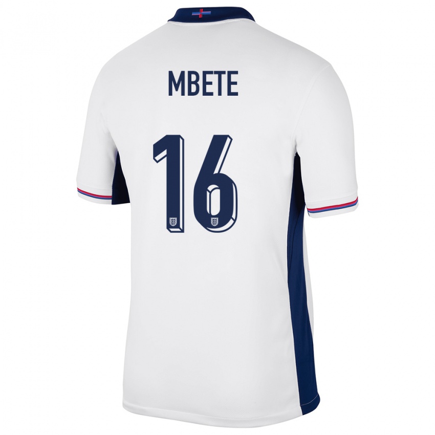 Męski Anglia Luke Mbete #16 Biały Domowa Koszulka 24-26 Koszulki Klubowe