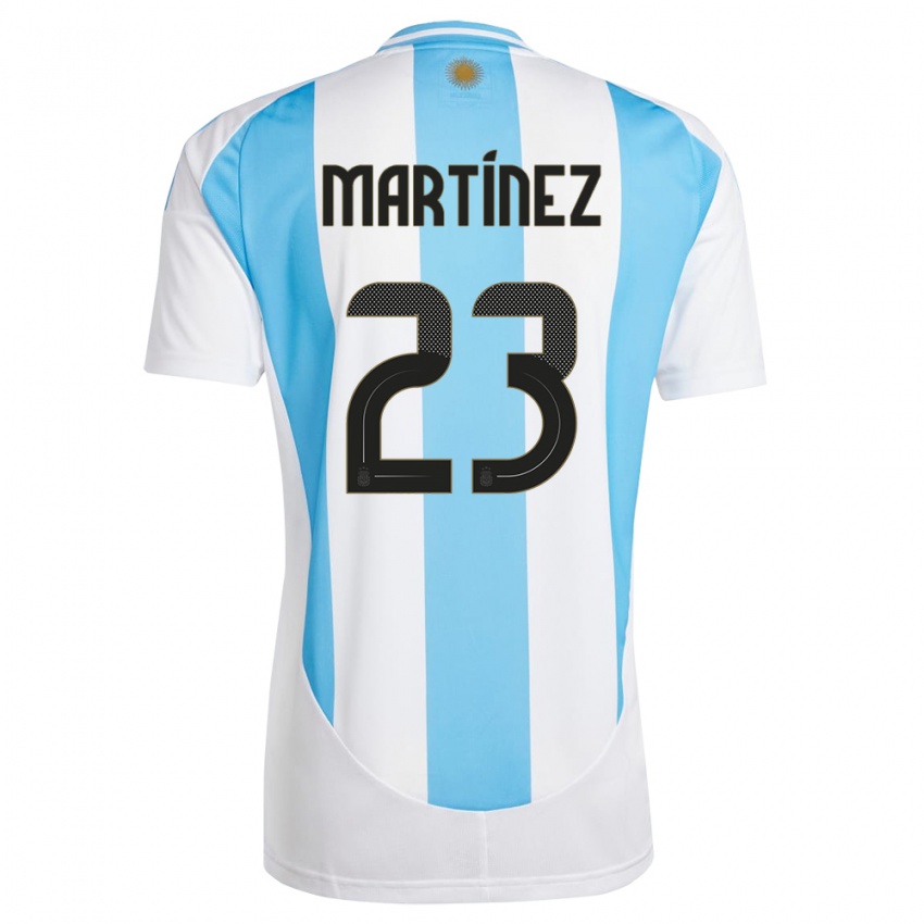 Męski Argentyna Emiliano Martinez #23 Biało Niebieski Domowa Koszulka 24-26 Koszulki Klubowe