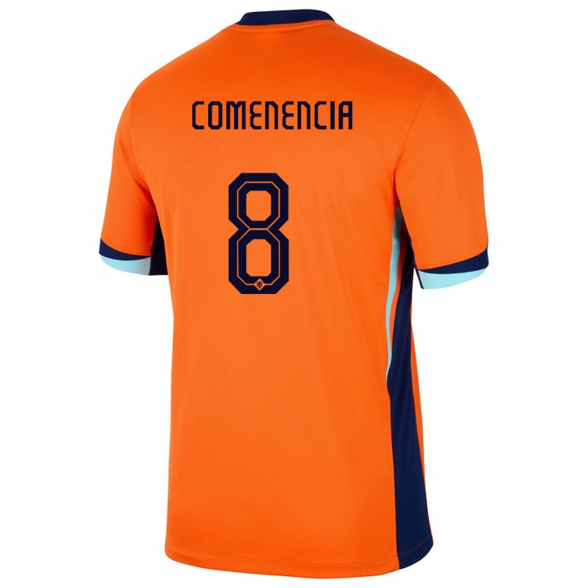Męski Holandia Livano Comenencia #8 Pomarańczowy Domowa Koszulka 24-26 Koszulki Klubowe