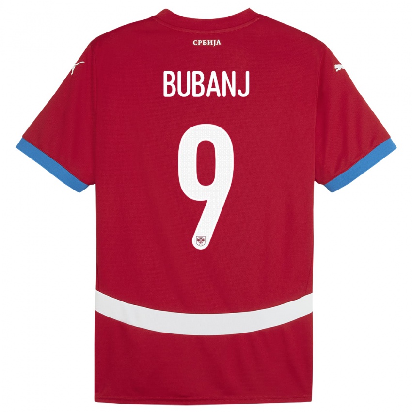 Męski Serbia Mateja Bubanj #9 Czerwony Domowa Koszulka 24-26 Koszulki Klubowe