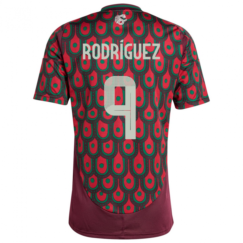 Męski Meksyk Carlos Rodriguez #9 Kasztanowaty Domowa Koszulka 24-26 Koszulki Klubowe