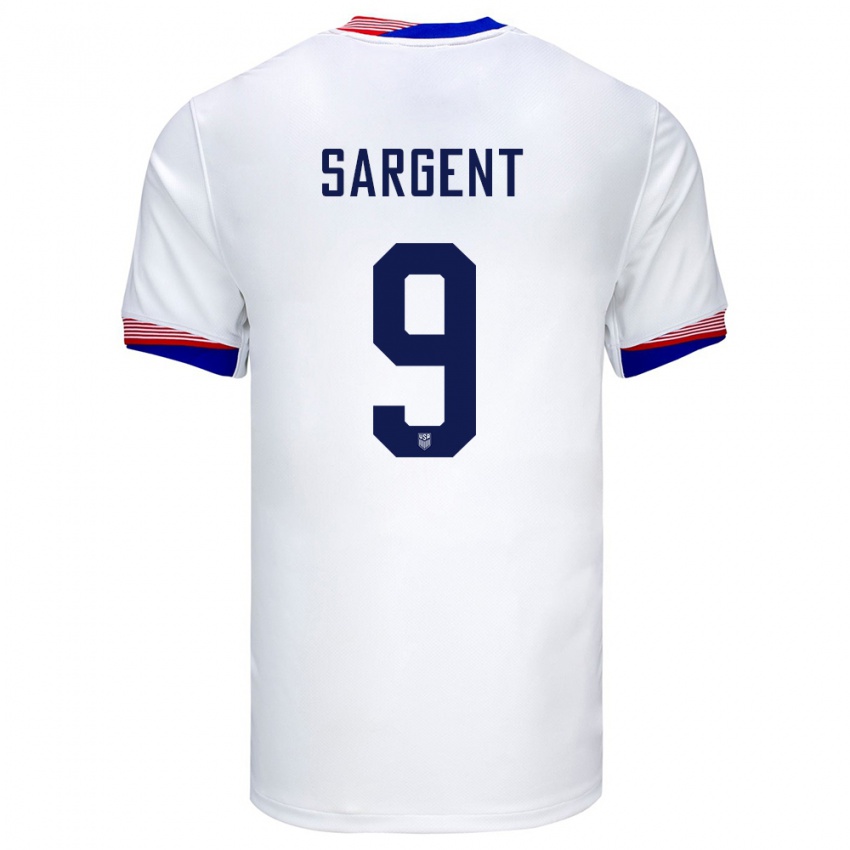 Męski Stany Zjednoczone Josh Sargent #9 Biały Domowa Koszulka 24-26 Koszulki Klubowe