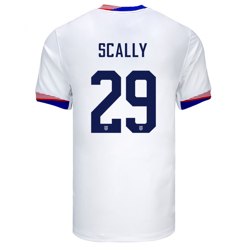 Męski Stany Zjednoczone Joseph Scally #29 Biały Domowa Koszulka 24-26 Koszulki Klubowe