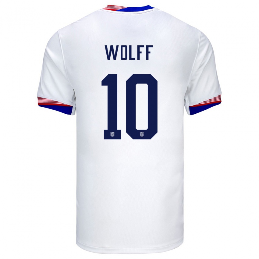 Męski Stany Zjednoczone Owen Wolff #10 Biały Domowa Koszulka 24-26 Koszulki Klubowe