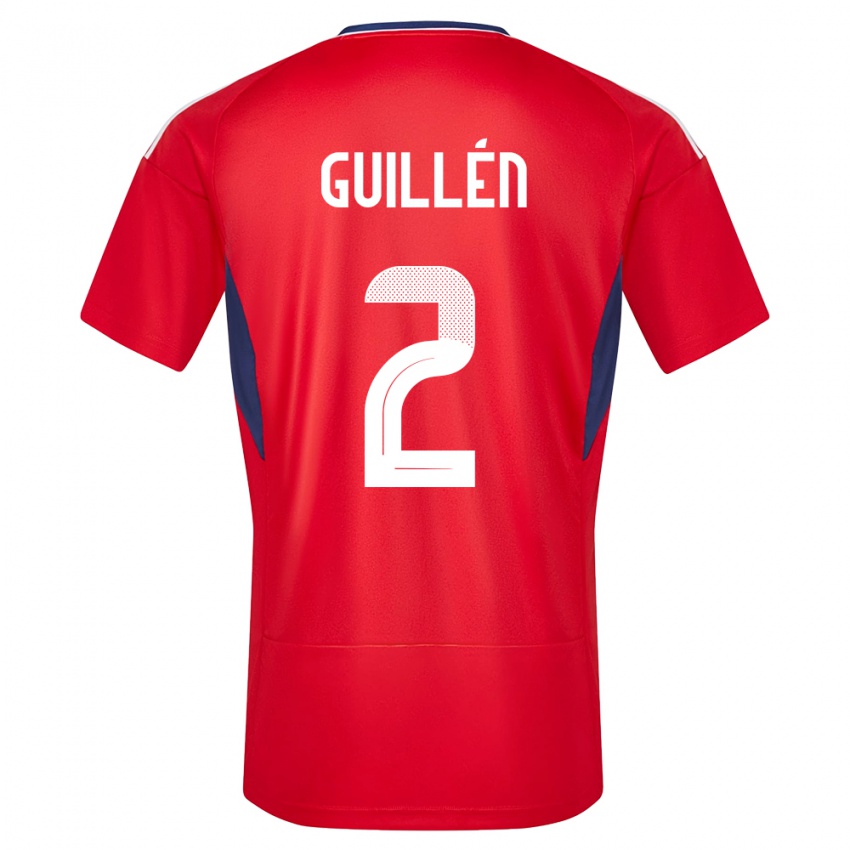 Męski Kostaryka Gabriela Guillen #2 Czerwony Domowa Koszulka 24-26 Koszulki Klubowe