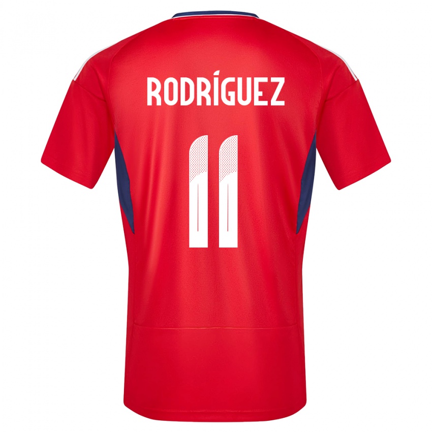 Męski Kostaryka Raquel Rodriguez #11 Czerwony Domowa Koszulka 24-26 Koszulki Klubowe
