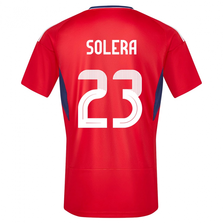 Męski Kostaryka Daniela Solera #23 Czerwony Domowa Koszulka 24-26 Koszulki Klubowe