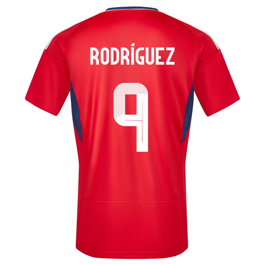 Męski Kostaryka Doryan Rodriguez #9 Czerwony Domowa Koszulka 24-26 Koszulki Klubowe