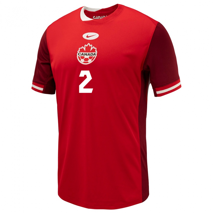 Męski Kanada Sydney Collins #2 Czerwony Domowa Koszulka 24-26 Koszulki Klubowe
