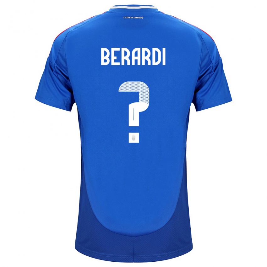 Męski Włochy Domenico Berardi #0 Niebieski Domowa Koszulka 24-26 Koszulki Klubowe