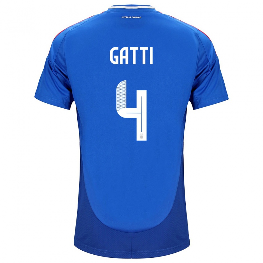 Męski Włochy Federico Gatti #4 Niebieski Domowa Koszulka 24-26 Koszulki Klubowe