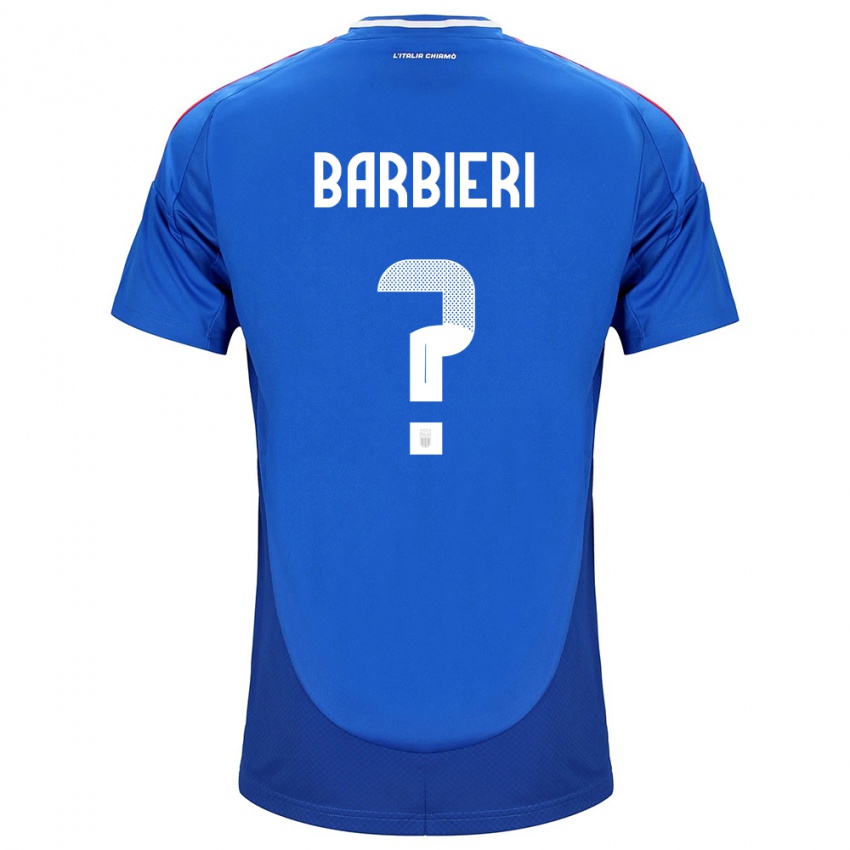 Męski Włochy Tommaso Barbieri #0 Niebieski Domowa Koszulka 24-26 Koszulki Klubowe
