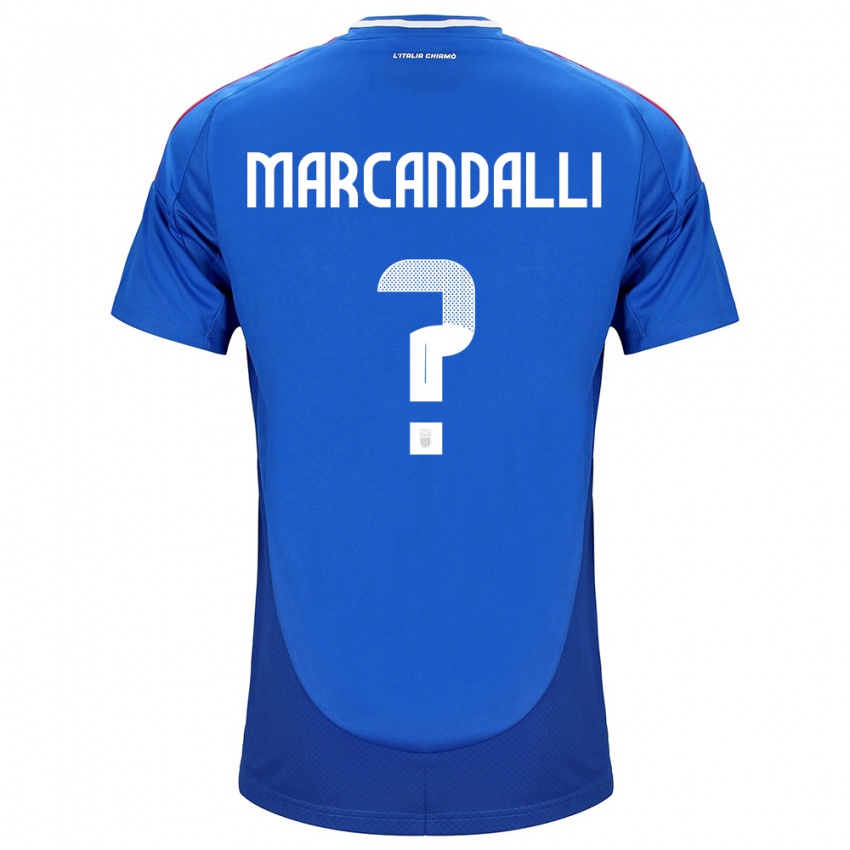 Męski Włochy Alessandro Marcandalli #0 Niebieski Domowa Koszulka 24-26 Koszulki Klubowe