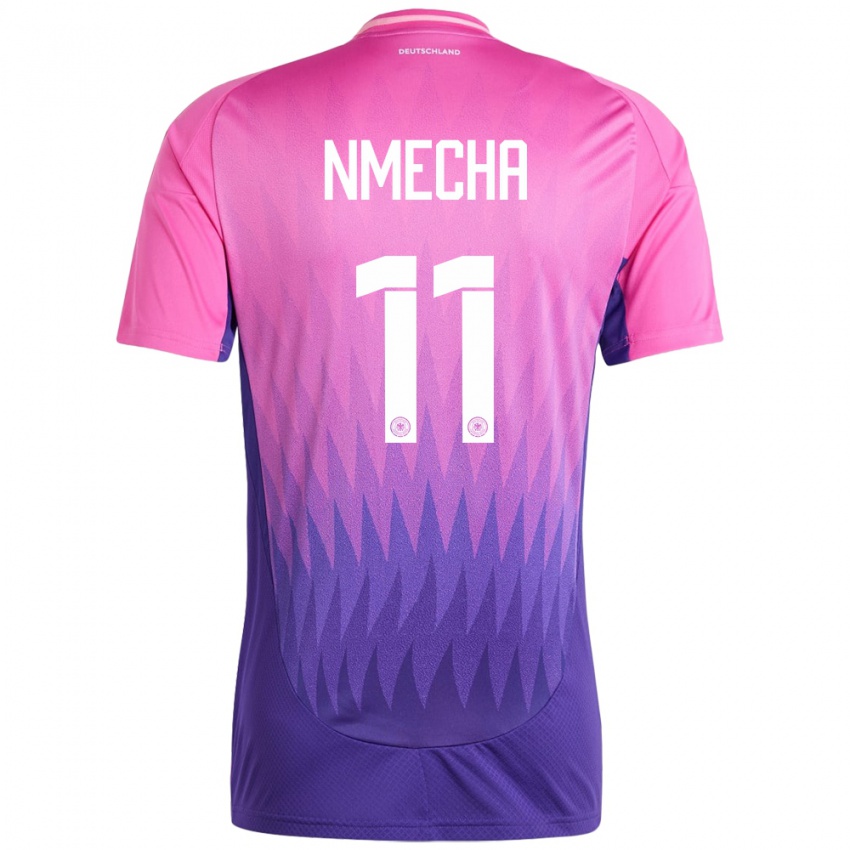 Męski Niemcy Lukas Nmecha #11 Różowy Fiolet Wyjazdowa Koszulka 24-26 Koszulki Klubowe