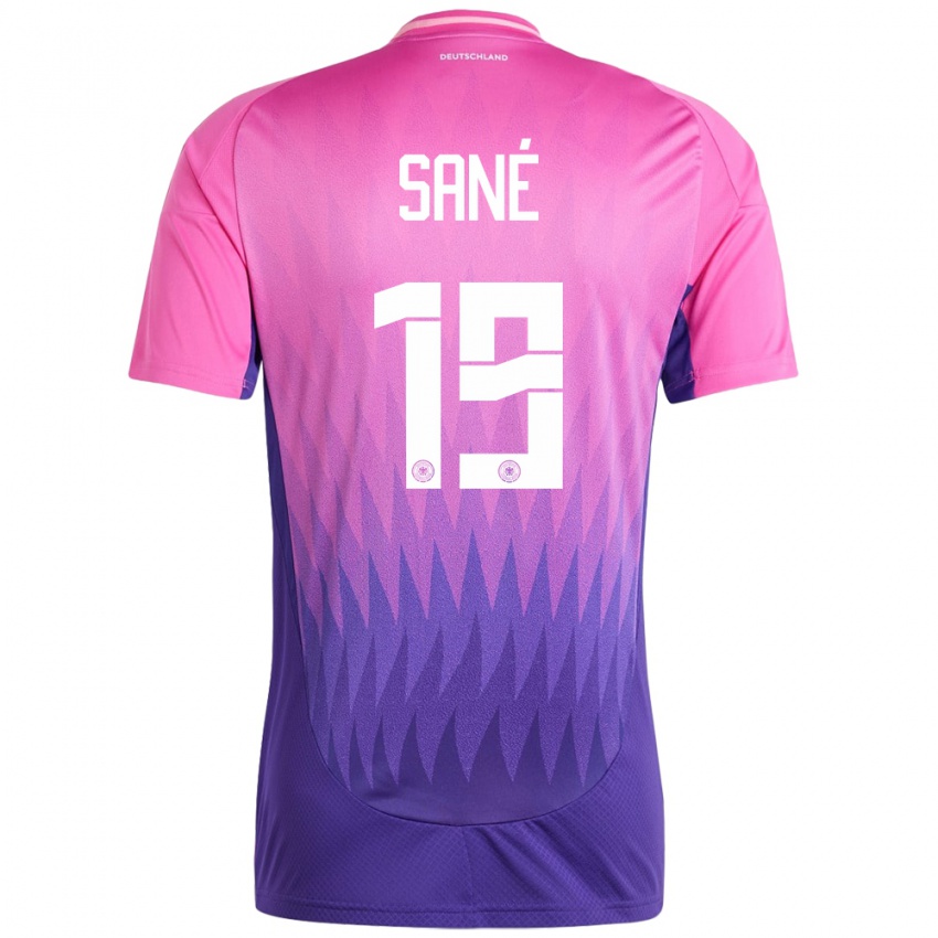 Męski Niemcy Leroy Sane #19 Różowy Fiolet Wyjazdowa Koszulka 24-26 Koszulki Klubowe