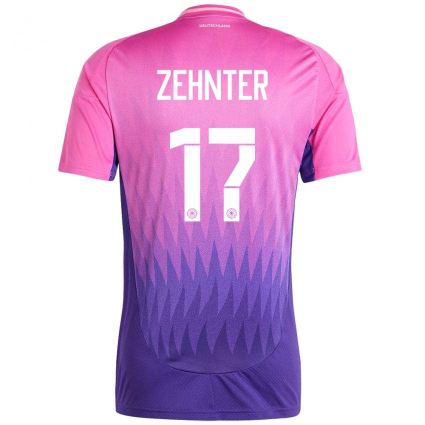 Męski Niemcy Aaron Zehnter #17 Różowy Fiolet Wyjazdowa Koszulka 24-26 Koszulki Klubowe