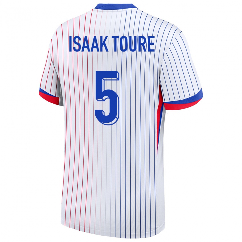 Męski Francja Souleymane Isaak Toure #5 Biały Wyjazdowa Koszulka 24-26 Koszulki Klubowe
