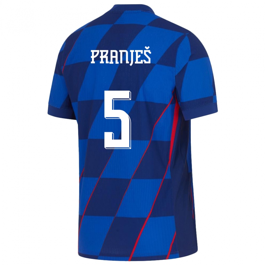 Męski Chorwacja Katarina Pranjes #5 Niebieski Wyjazdowa Koszulka 24-26 Koszulki Klubowe