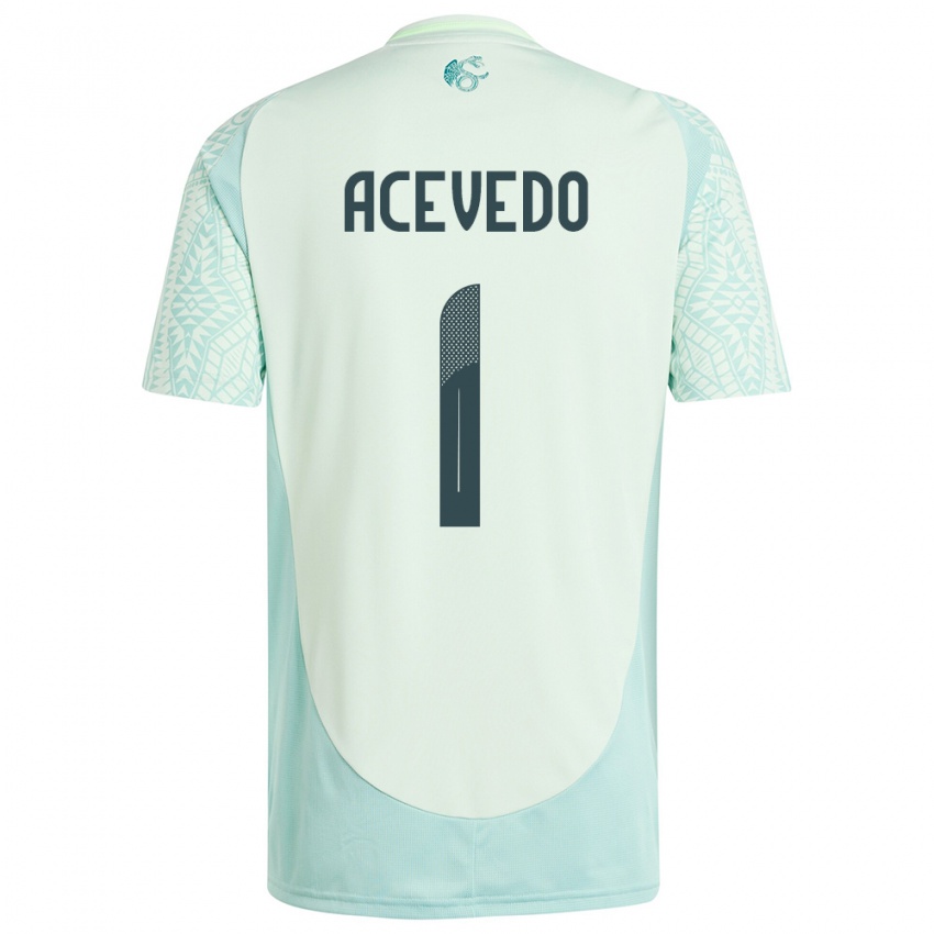 Męski Meksyk Carlos Acevedo #1 Lniana Zieleń Wyjazdowa Koszulka 24-26 Koszulki Klubowe