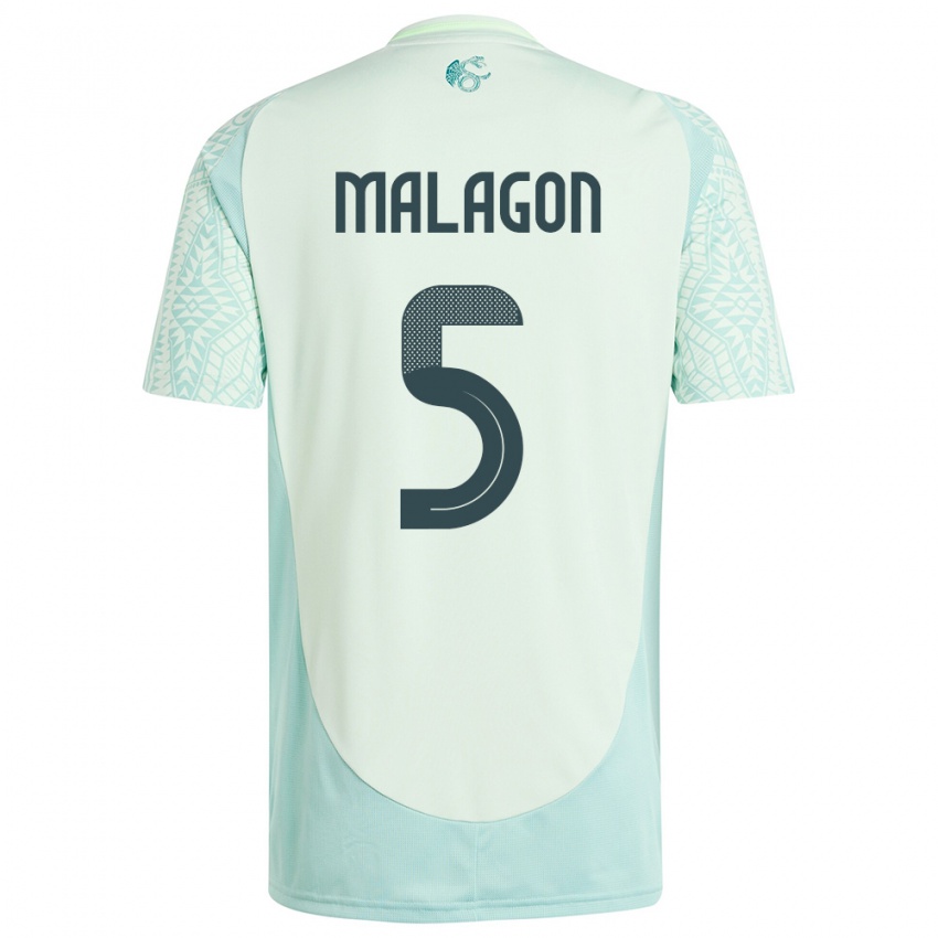 Męski Meksyk Luis Malagon #5 Lniana Zieleń Wyjazdowa Koszulka 24-26 Koszulki Klubowe