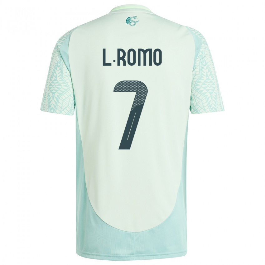 Męski Meksyk Luis Romo #7 Lniana Zieleń Wyjazdowa Koszulka 24-26 Koszulki Klubowe