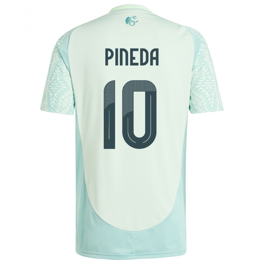 Męski Meksyk Orbelin Pineda #10 Lniana Zieleń Wyjazdowa Koszulka 24-26 Koszulki Klubowe