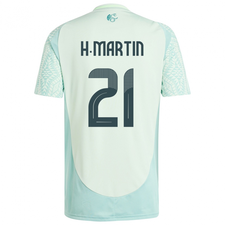 Męski Meksyk Henry Martin #21 Lniana Zieleń Wyjazdowa Koszulka 24-26 Koszulki Klubowe