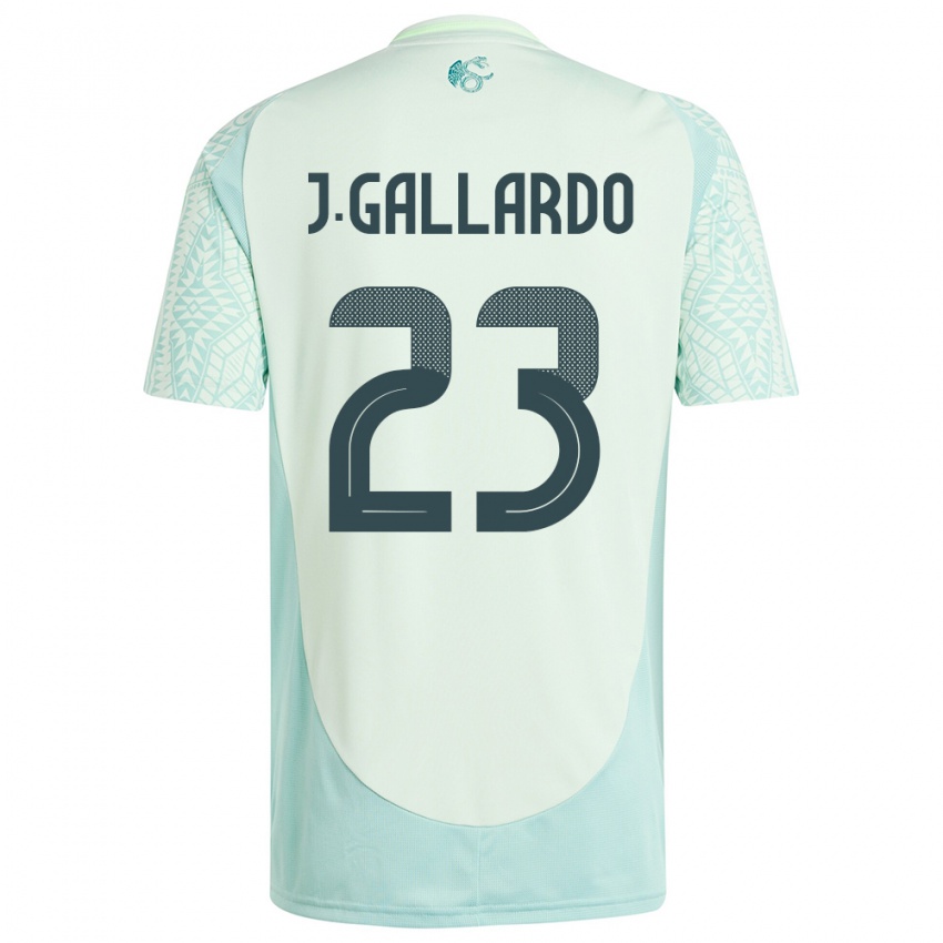 Męski Meksyk Jesus Gallardo #23 Lniana Zieleń Wyjazdowa Koszulka 24-26 Koszulki Klubowe
