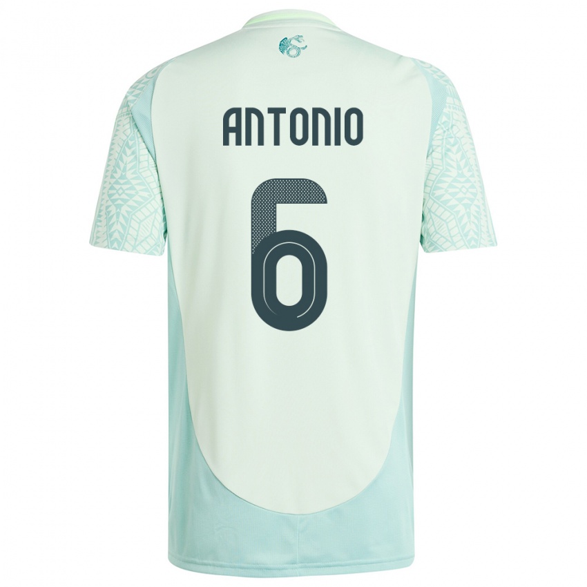 Męski Meksyk Nancy Antonio #6 Lniana Zieleń Wyjazdowa Koszulka 24-26 Koszulki Klubowe