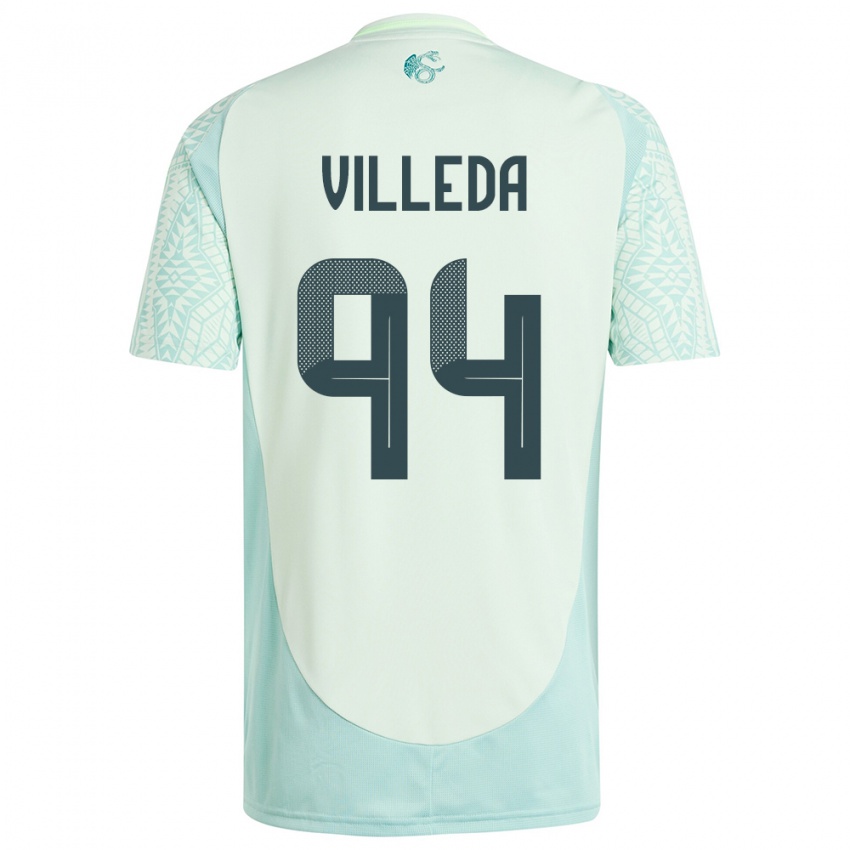 Męski Meksyk Melany Villeda #94 Lniana Zieleń Wyjazdowa Koszulka 24-26 Koszulki Klubowe