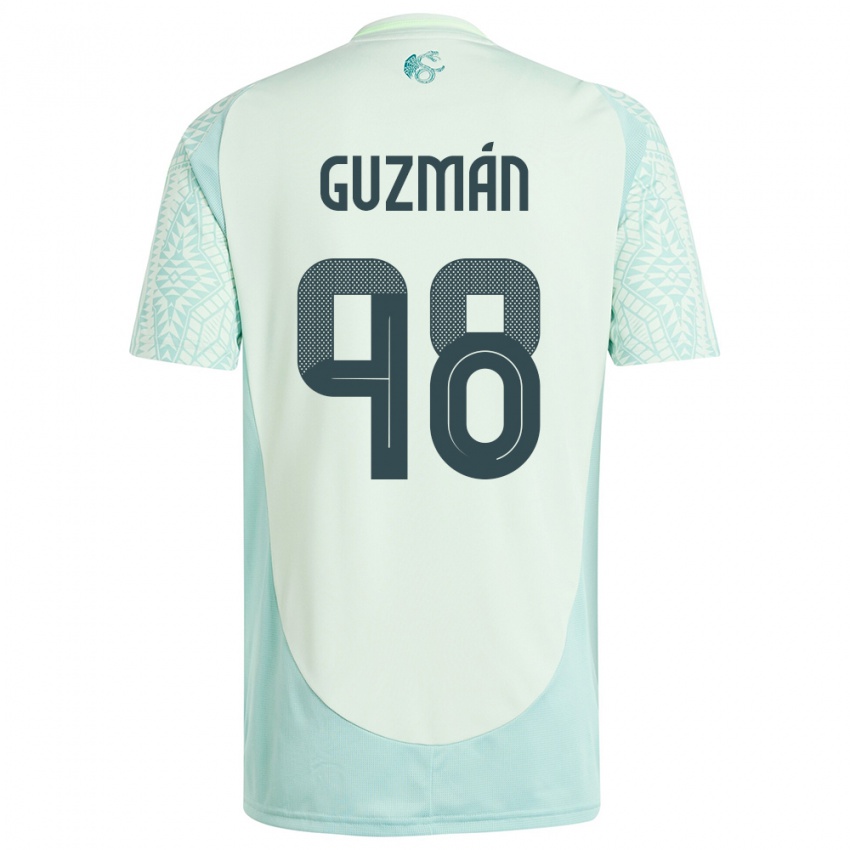 Męski Meksyk Kinberly Guzman #98 Lniana Zieleń Wyjazdowa Koszulka 24-26 Koszulki Klubowe