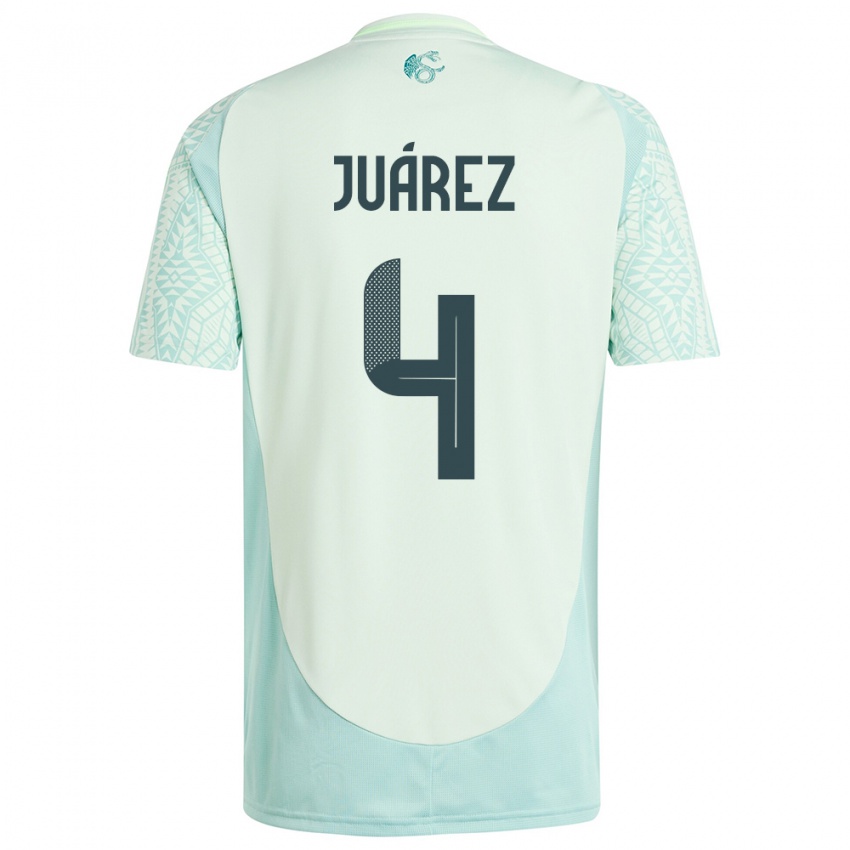 Męski Meksyk Ramon Juarez #4 Lniana Zieleń Wyjazdowa Koszulka 24-26 Koszulki Klubowe