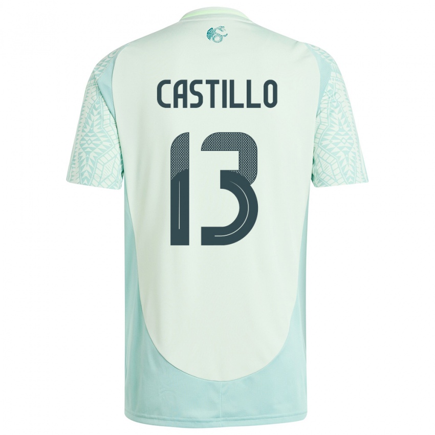 Męski Meksyk Jose Castillo #13 Lniana Zieleń Wyjazdowa Koszulka 24-26 Koszulki Klubowe