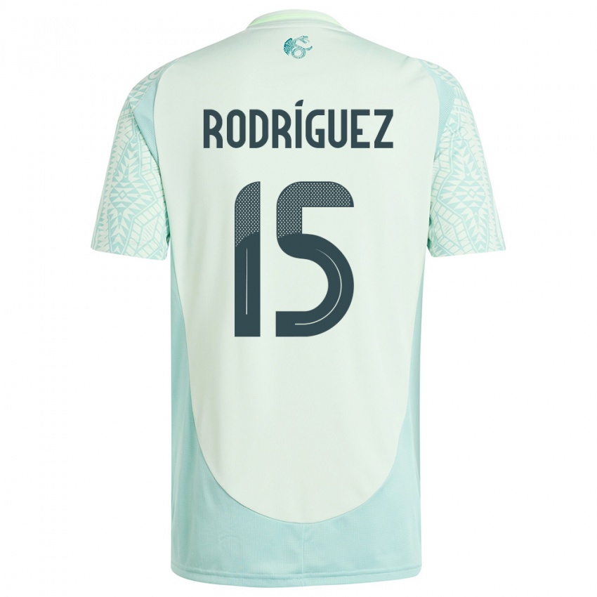 Męski Meksyk Jorge Rodriguez #15 Lniana Zieleń Wyjazdowa Koszulka 24-26 Koszulki Klubowe