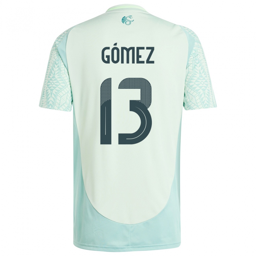Męski Meksyk Diego Gomez #13 Lniana Zieleń Wyjazdowa Koszulka 24-26 Koszulki Klubowe