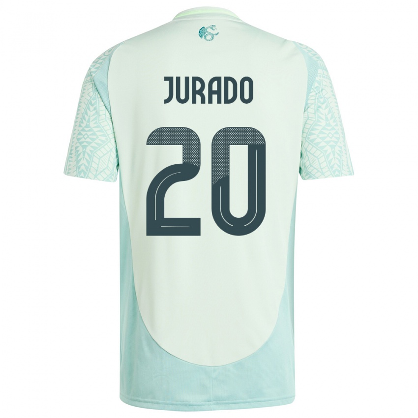 Męski Meksyk Heriberto Jurado #20 Lniana Zieleń Wyjazdowa Koszulka 24-26 Koszulki Klubowe